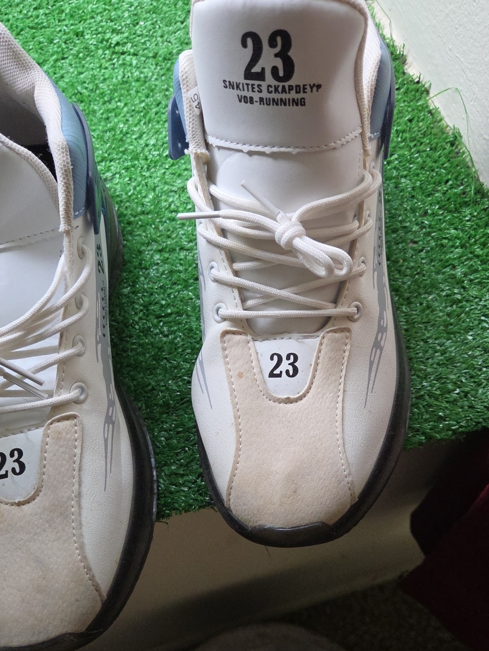 Men's White and Gray '23' Running Sneakers